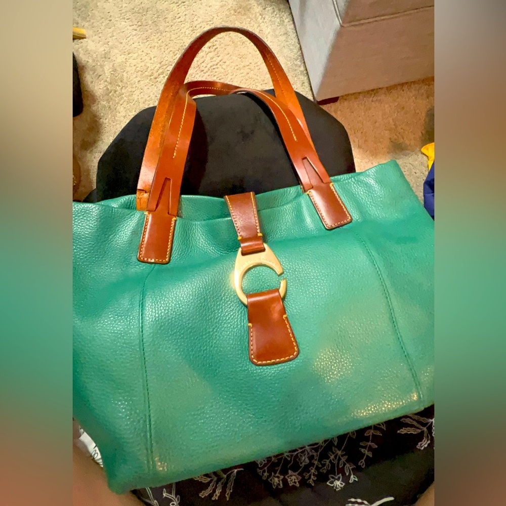 Dooney & Bourke leather green tote